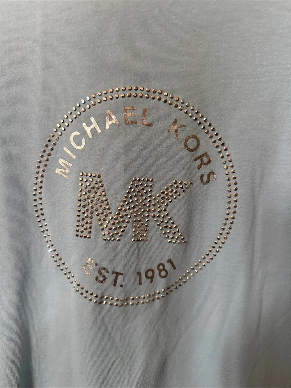 Michael Kors Sky Blue Short Sleeve Logo Tee